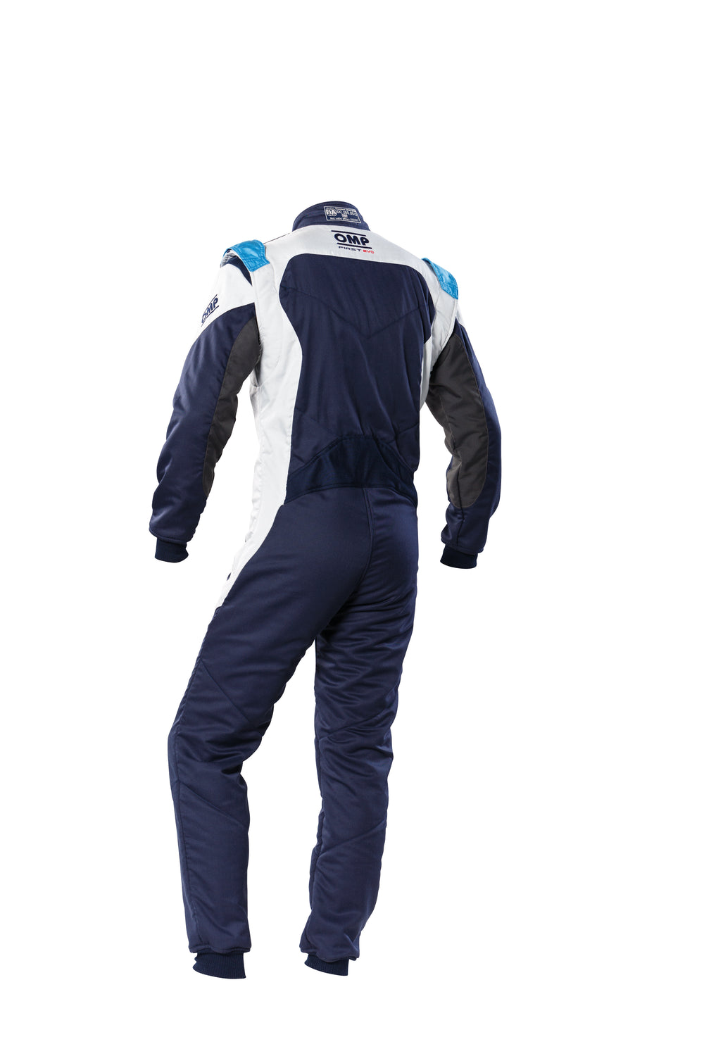 Tuta OMP First EVO Blu Marine / Ciano (FIA 8856-2018)