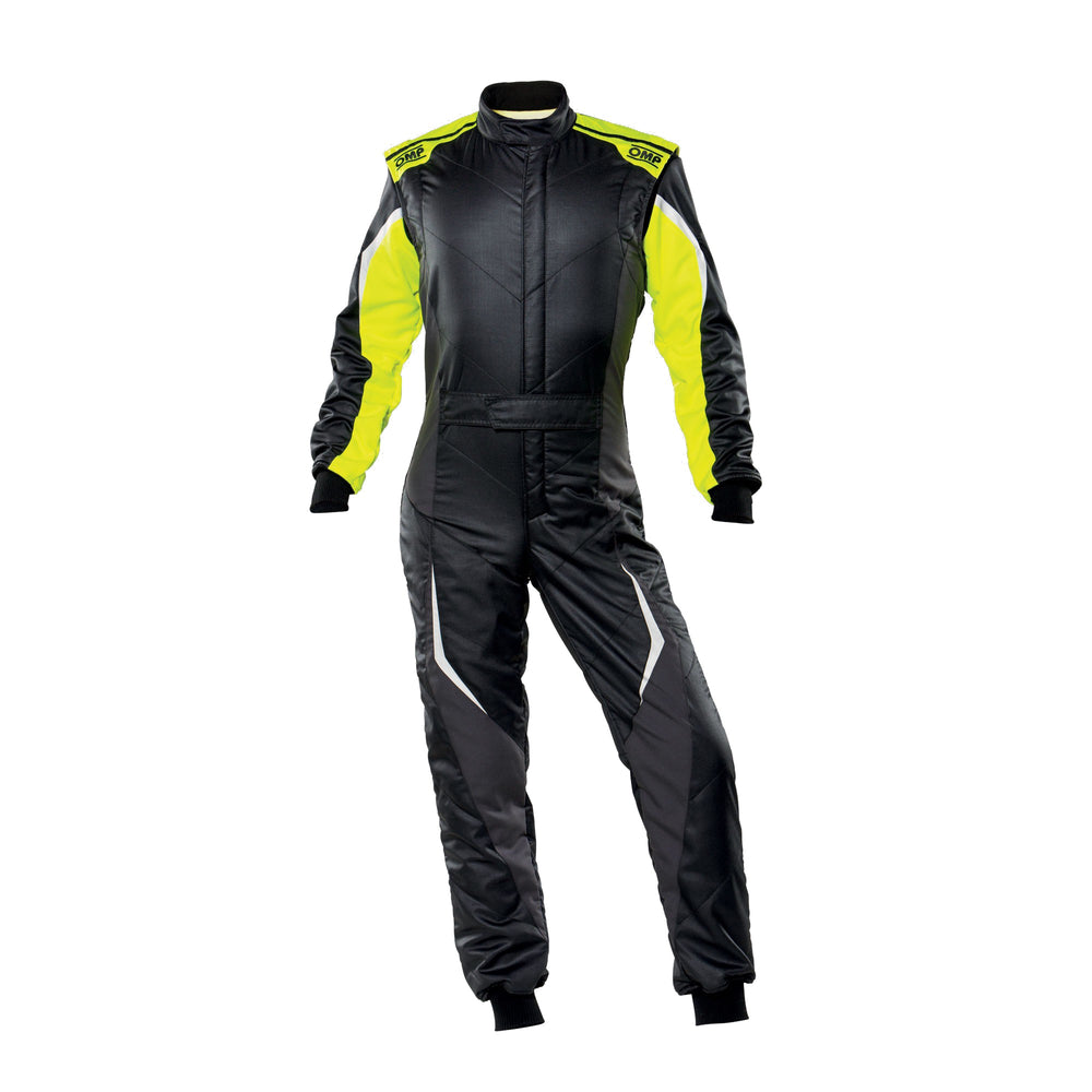 Tuta OMP Tecnica EVO Nero / Giallo Fluo (FIA 8856-2018)