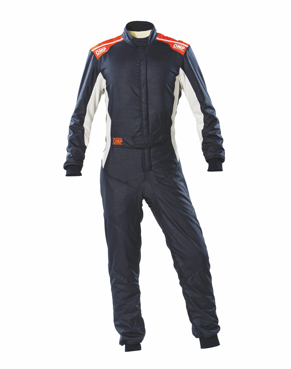 Tuta OMP ONE-S Blu Marine / Arancione Fluo (FIA 8856-2018)