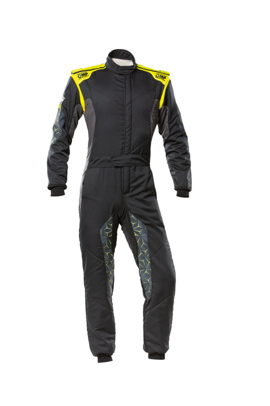 Tuta OMP Tecnica Hybrid Nero / Giallo Fluo (FIA 8856-2018)