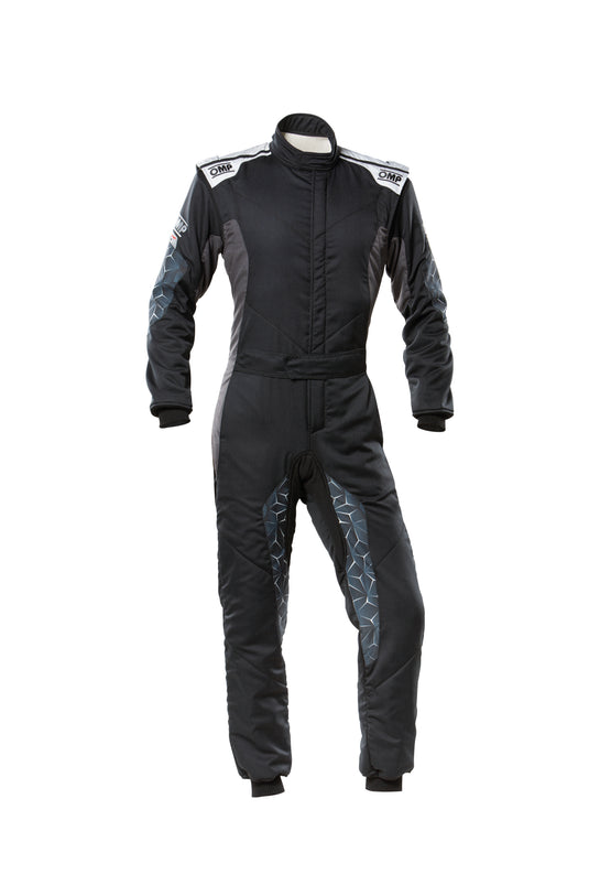 Tuta OMP Tecnica Hybrid Nero / Argento (FIA 8856-2018)