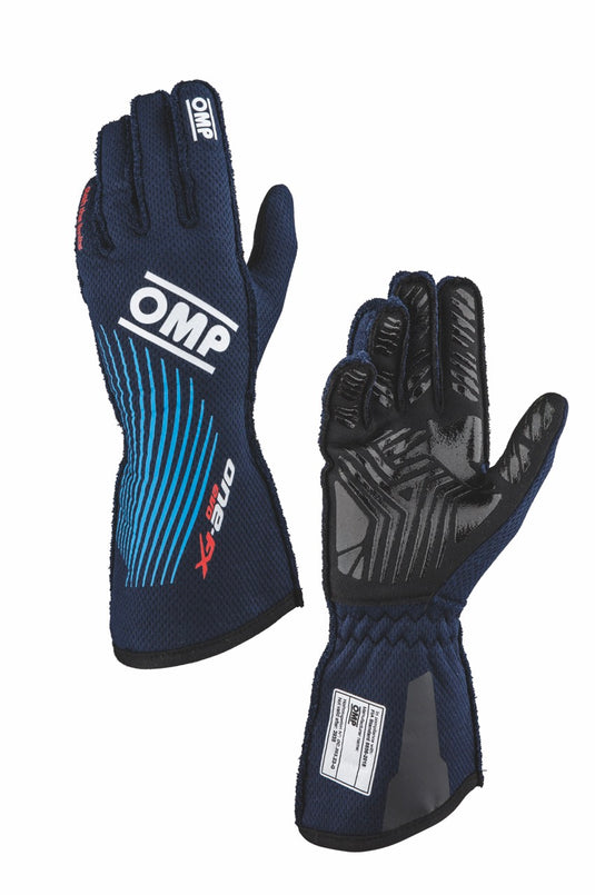 Guanti OMP ONE EVO FX Blu Marine / Ciano (FIA)