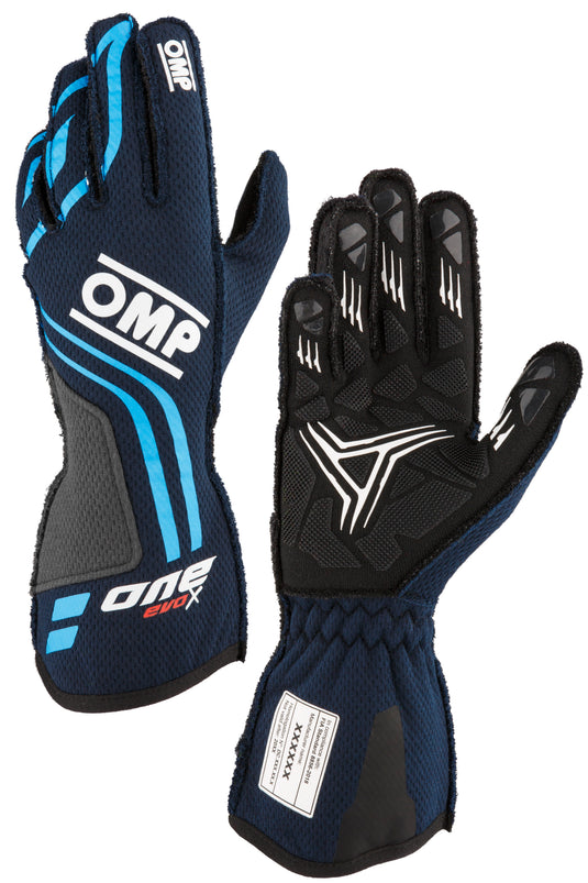 Guanti OMP ONE EVO-X Blu Marine / Ciano