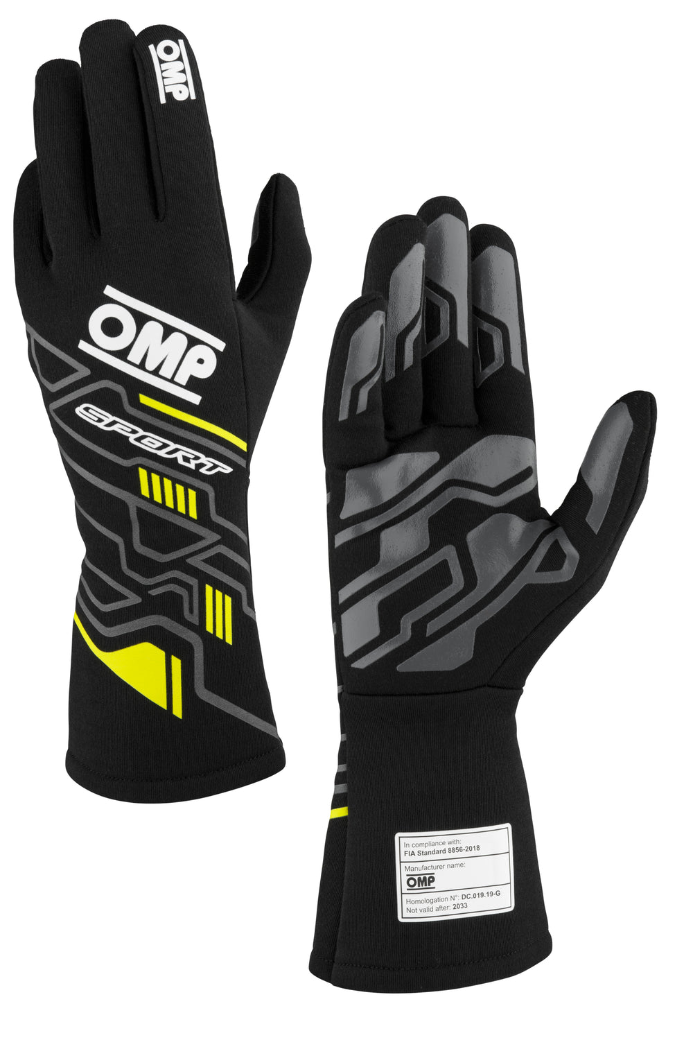 Guanti OMP Sport Nero / Giallo Fluo