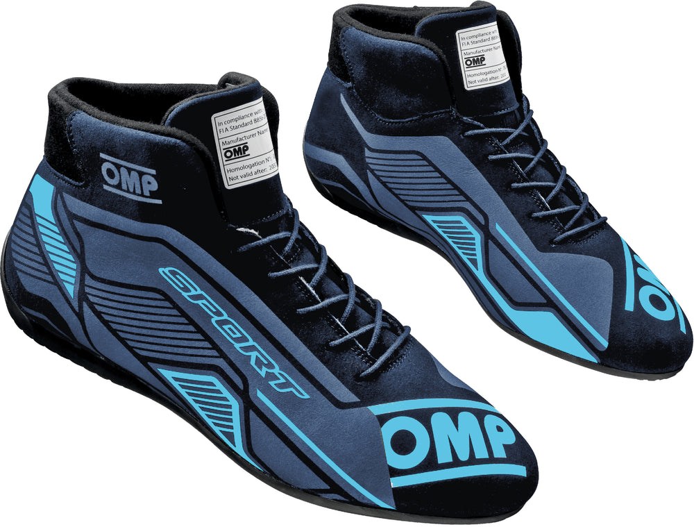Scarpe OMP Sport - Nero / Ciano (FIA)