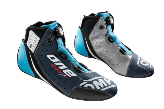 Scarpe OMP ONE EVO R - Blu Marine / Argento / Ciano (FIA)