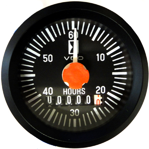 Indicatore di ore VDO Diametro 52 12V Fondo Nero Contatore di ore