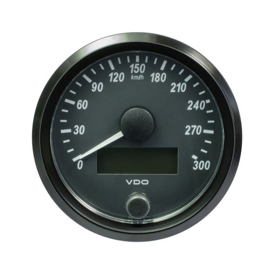 Indicatore di velocità VDO SingleViu diametro 80mm fondo nero 300km/ora