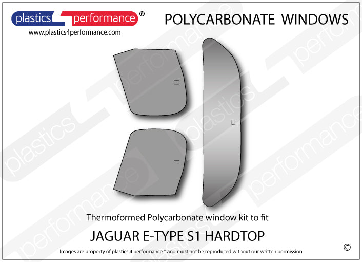 Carica immagine in Galleria Viewer, Vetri in Policarbonato per Jaguar Type E S1 Hardtop
