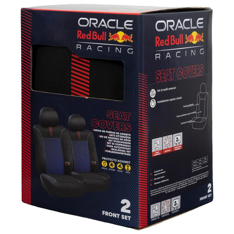 Carica immagine in Galleria Viewer, Jeu de 2 housses de siège avant noir/bleu ORACLE RED BULL RACING
