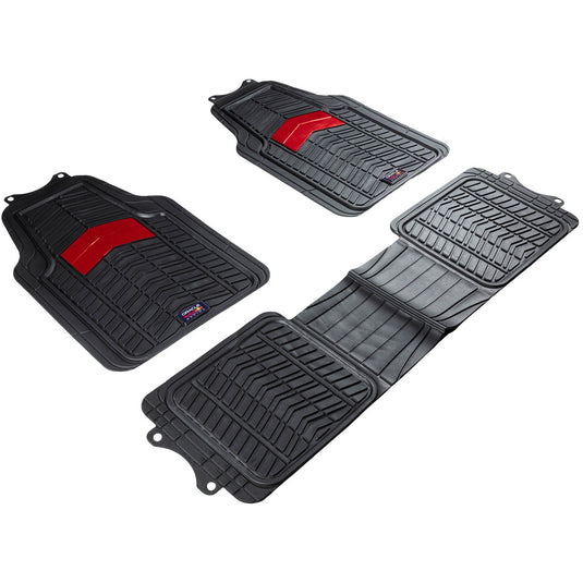 Set 3 tappetini in PVC nero/rosso Oracle Red Bull Racing (2 anteriori + 1 posteriore)