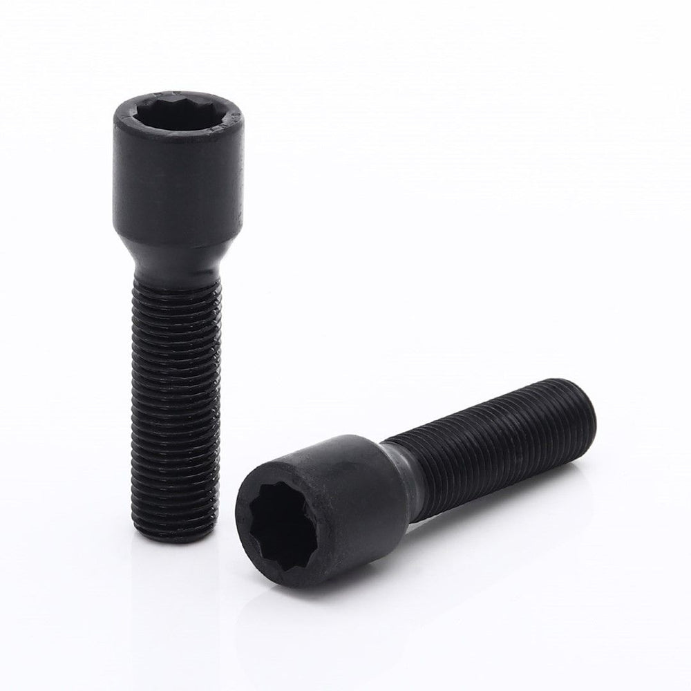 Bulloni Ruota Lunghi Neri a Impronta Interna M12x1.5 (40 mm - confezione da 10)