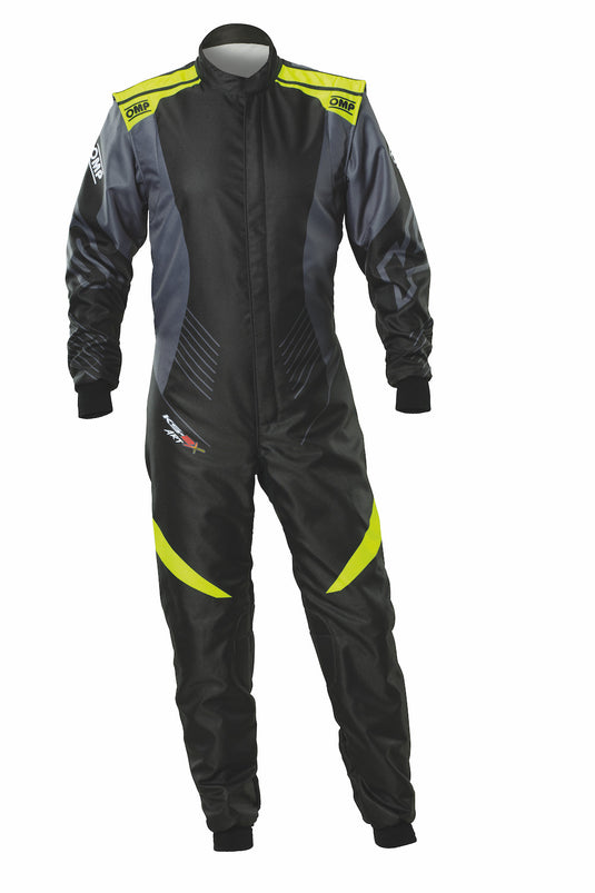 Tuta Kart OMP KS-2X ART Nero / Giallo Fluo (FIA 8877-2022)