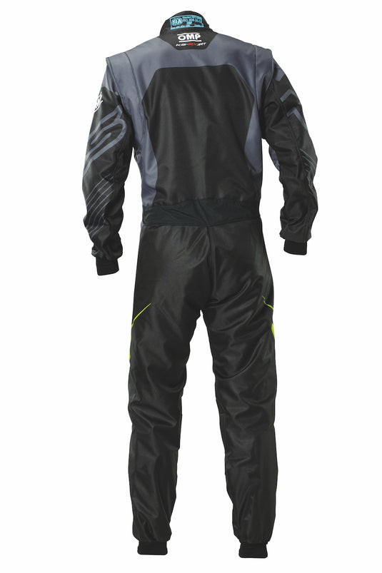 Tuta Kart Bambino OMP KS-2X ART Nero / Giallo Fluo (FIA 8877-2022)