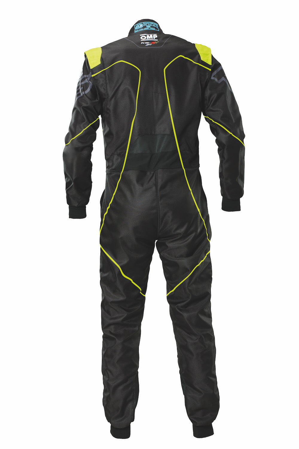 Tuta Kart Bambino OMP KS-3X ART Nero / Giallo Fluo (FIA 8877-2022)