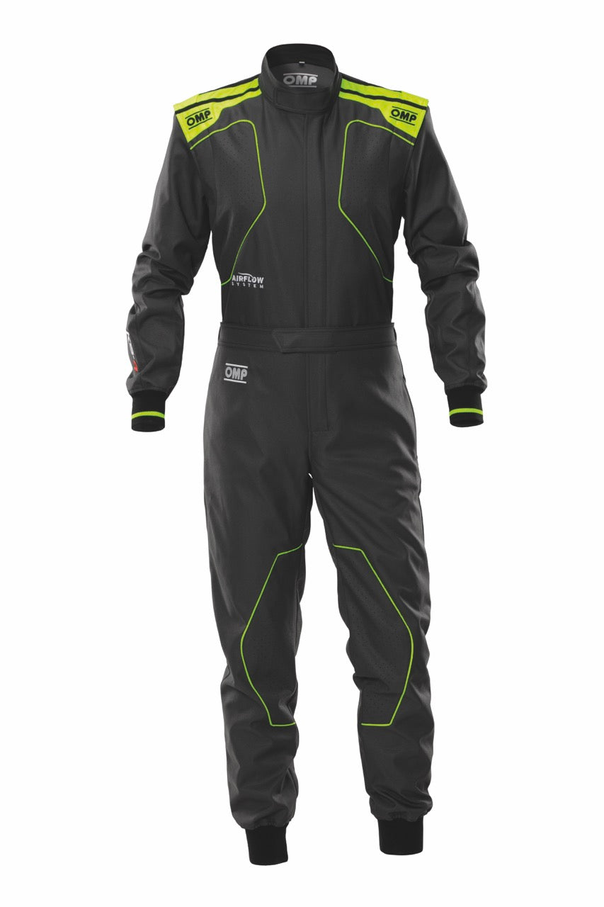Tuta Kart Bambino OMP KS-4 Antracite / Giallo Fluo