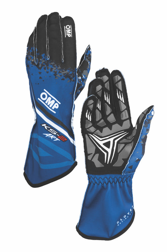 Guanti Kart Bambino OMP KS-2 ART Blu / Nero