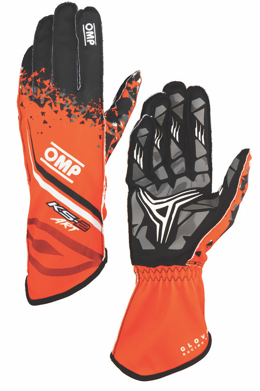 Guanti Kart OMP KS-2 ART Arancione / Nero