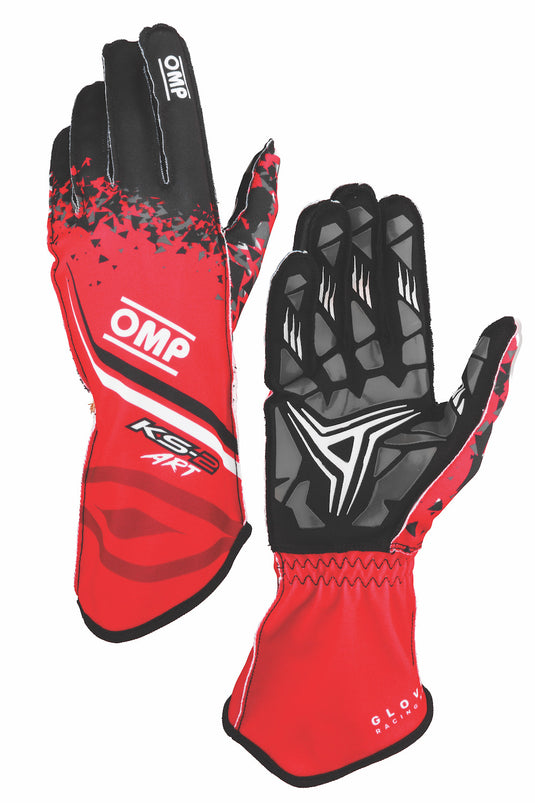 Guanti Kart OMP KS-2 ART Rosso / Nero