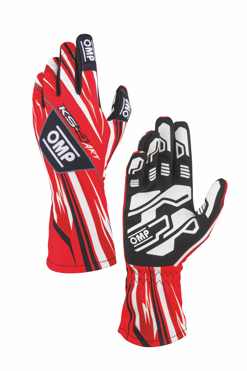 Guanti Kart OMP KS-4 ART Rosso / Bianco