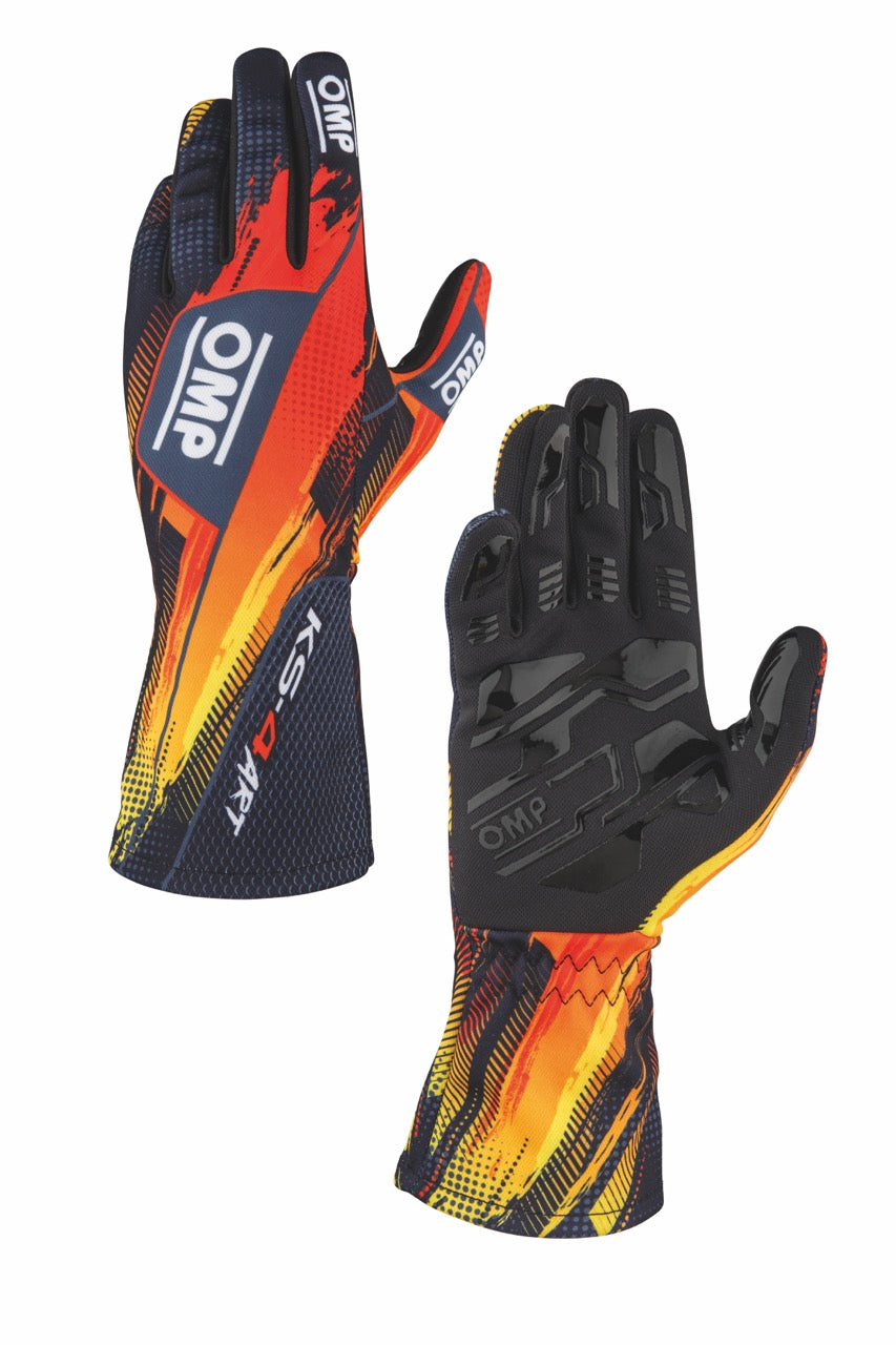 Guanti Kart OMP KS-4 ART Nero / Arancione