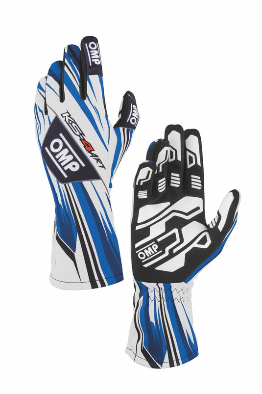 Guanti Kart OMP KS-4 ART Bianco / Blu