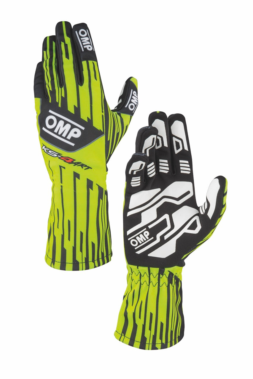 Guanti Kart OMP KS-4 ART Giallo Fluo / Nero