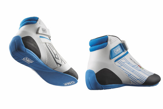 Scarpe Kart Bambino OMP KS-2X Bianco / Ciano (FIA)