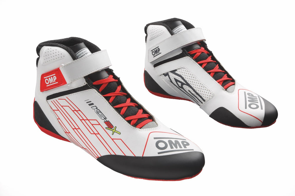 Scarpe Kart OMP KS-2X Bianco / Rosso (FIA)