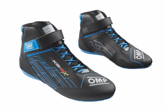Scarpe Kart OMP KS-2X Nero / Ciano (FIA)
