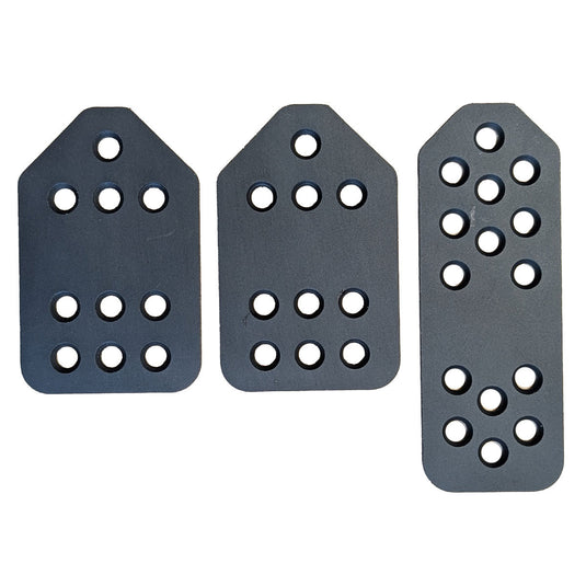 Kit 3 Pedali Race & Safety Nero / Argento con Viti