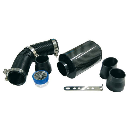 Kit aspirazione dinamica universale Race & Safety tipo turbina supporto in carbonio filtro inox