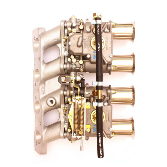 Kit aspirazione Weber 2x45DCOE Fiat 124/131 8v Twincam