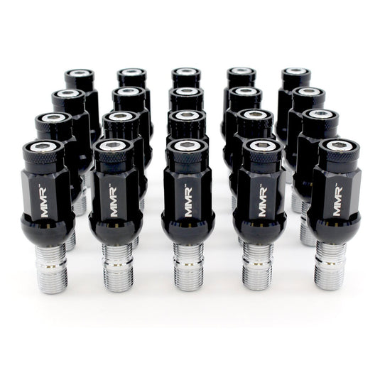 Kit composto da 20 tasselli M14x1,25 da 70 mm e 20 dadi sferici MMR - BMW & MINI