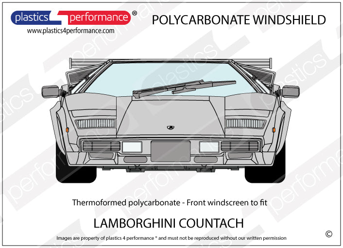 Carica immagine in Galleria Viewer, Vetri in Policarbonato per Lamborghini Countach LP400 / LP500
