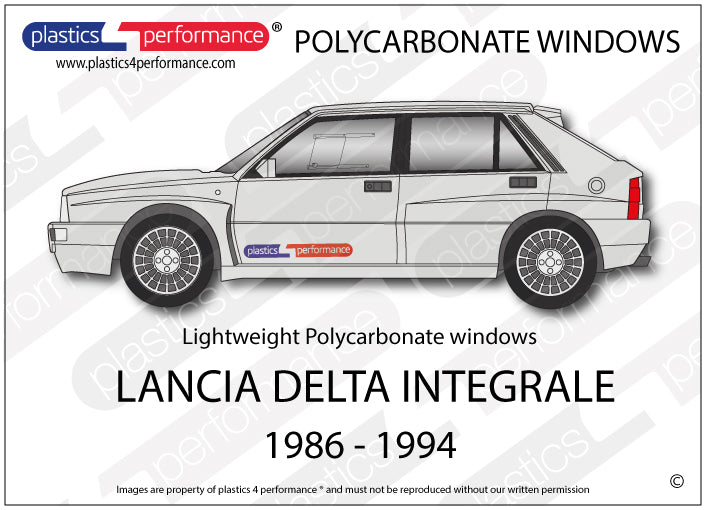 Vetri in Policarbonato per Lancia Delta Integrale