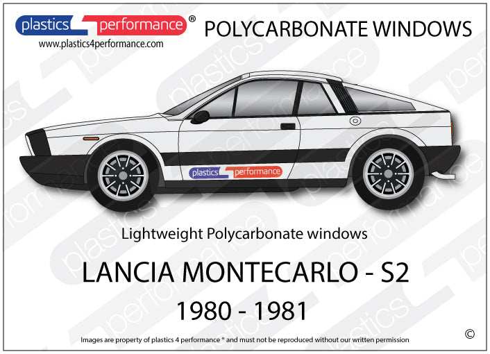 Carica immagine in Galleria Viewer, Vetri in Policarbonato per Lancia Montecarlo S2
