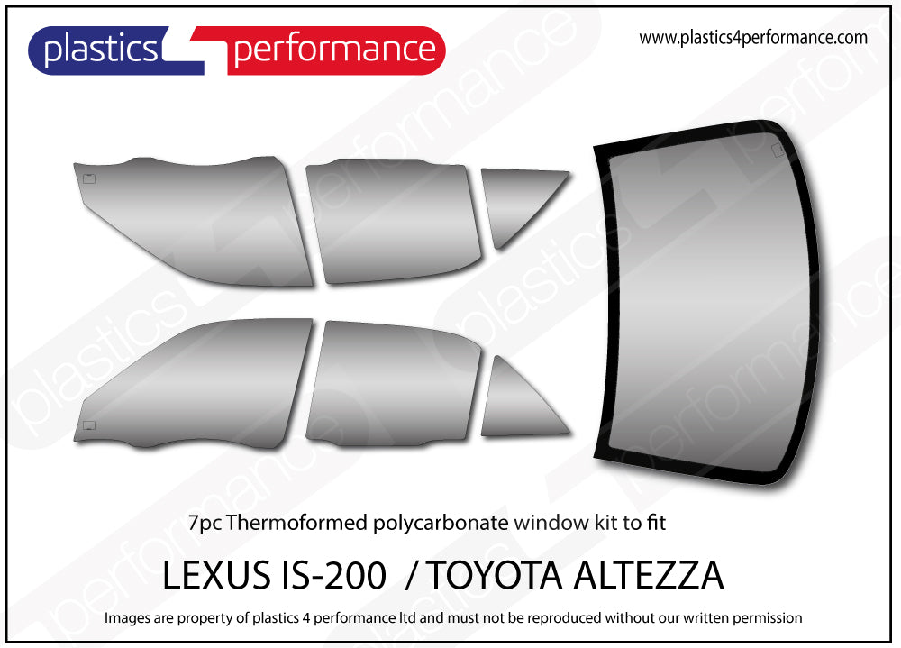 Vetri in Policarbonato per Lexus IS 200