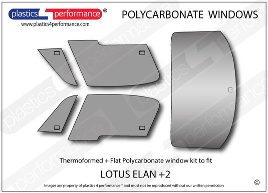 Vetri in Policarbonato per Lotus Elan +2