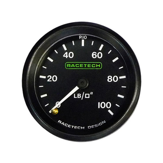 Manometro pressione dell'olio / benzina Racetech 160 PSI 1/8BSP + illuminazione