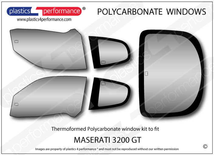 Vetri in Policarbonato per Maserati 3200 GT