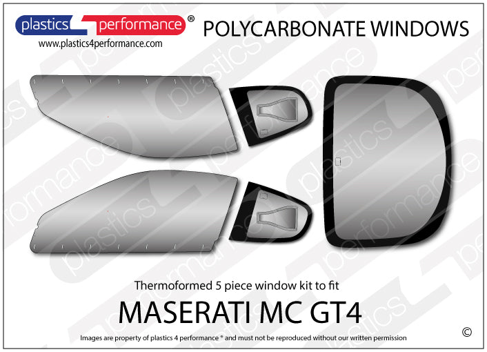 Vetri in Policarbonato per Maserati GranTurismo MC GT4