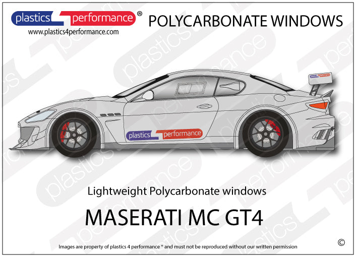 Vetri in Policarbonato per Maserati GranTurismo MC GT4