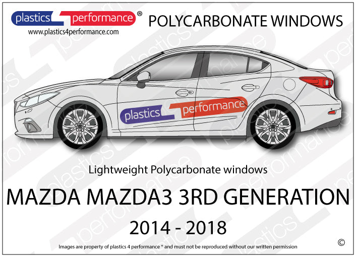 Vetri in Policarbonato per Mazda 3 BM / BN 4 Porte
