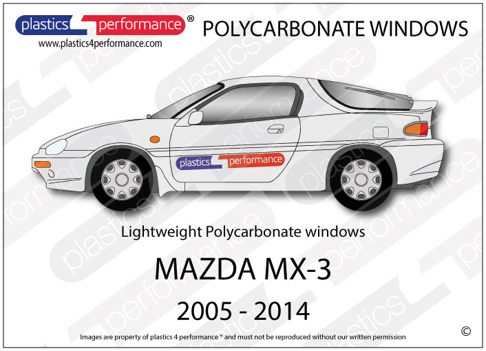 Carica immagine in Galleria Viewer, Vetri in Policarbonato per Mazda MX-3
