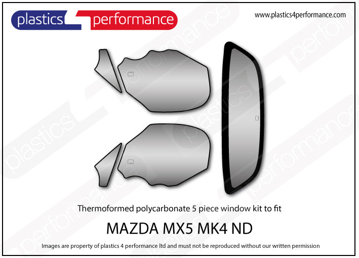 Carica immagine in Galleria Viewer, Vetri in Policarbonato per Mazda MX-5 ND
