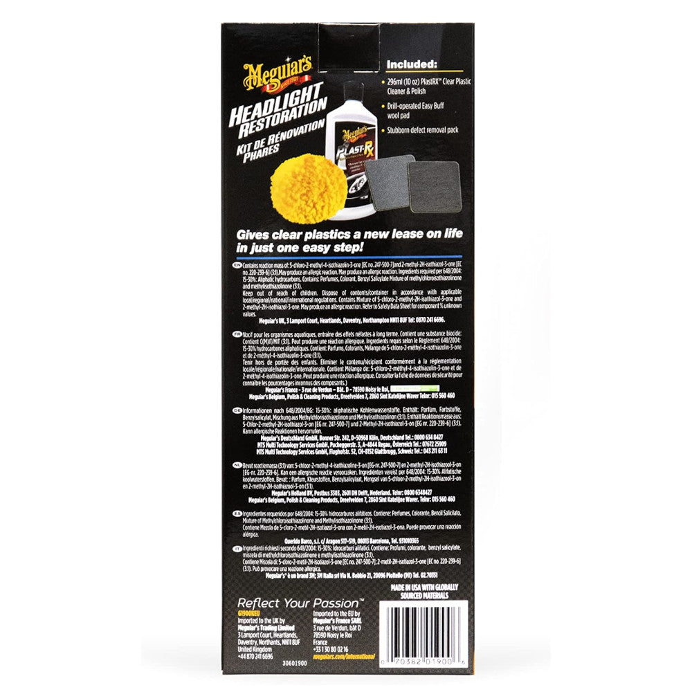 Kit Rigenerazione Fari Meguiar's (118 mL + Accessori)