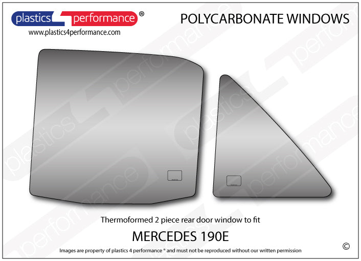 Vetri in Policarbonato per Mercedes 190 E W201