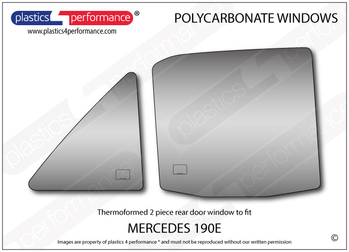Vetri in Policarbonato per Mercedes 190 E W201