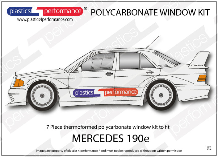 Vetri in Policarbonato per Mercedes 190 E W201
